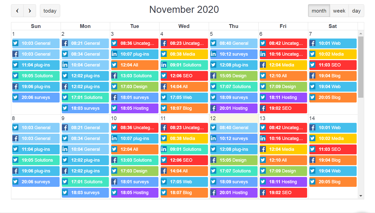 Save time by Organizing Your entire Social Strategy From One Social Media Marketing Calendar