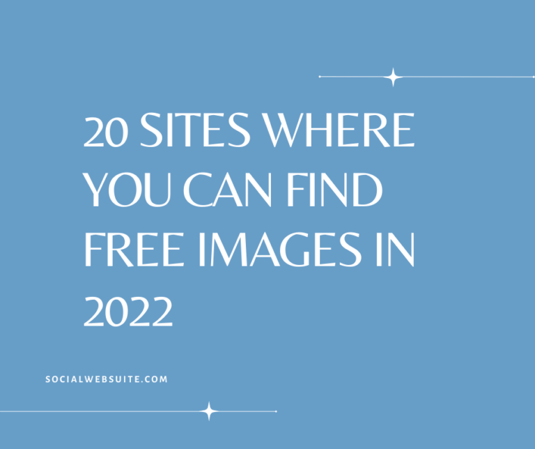 20 Sites Where You Can Find Free Images in 2022