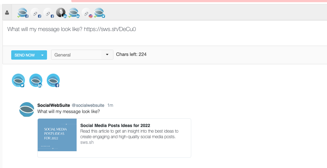 Social Web Suite live preview